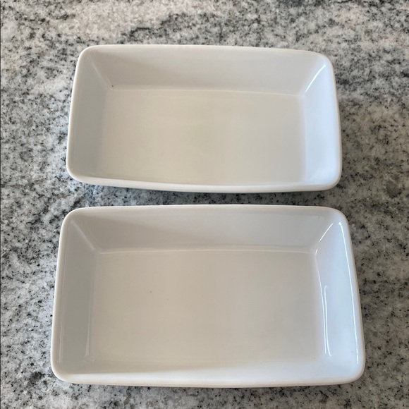 Hall China Other - Set of 2 White Rectangular Hall China American Airlines 1st Class Ceramic Dishes